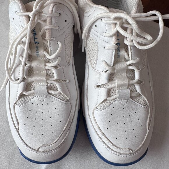 Fitville Amadeus White w/Blue Tennis/Running Athletic Shoes Size 9.5 EW main image 14
